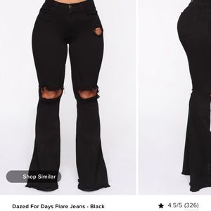 Black flair jeans